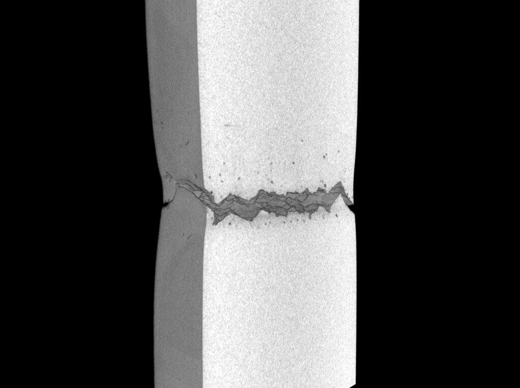 3D sectional View of Aluminium welded test sample